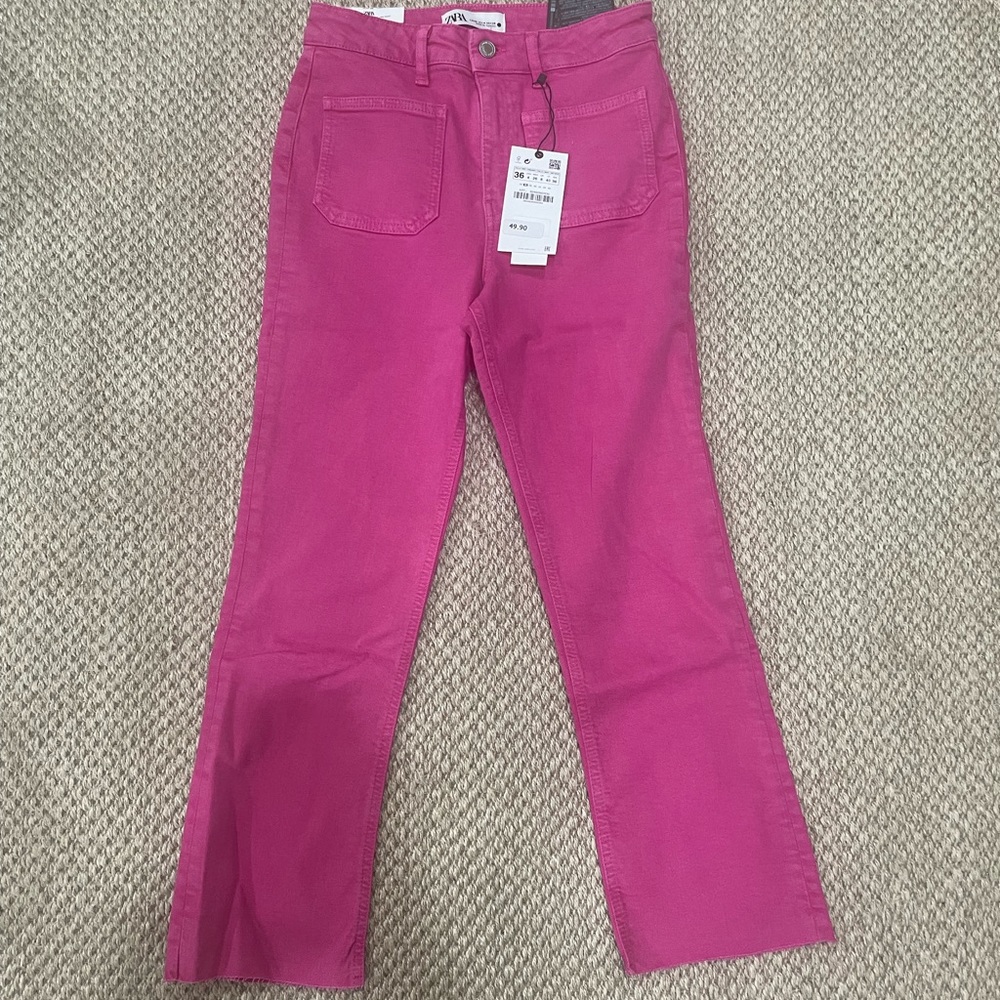Zara The Sailor Flare Jean in Pink